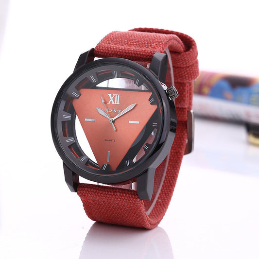 Trendy Canvas Strap Watch