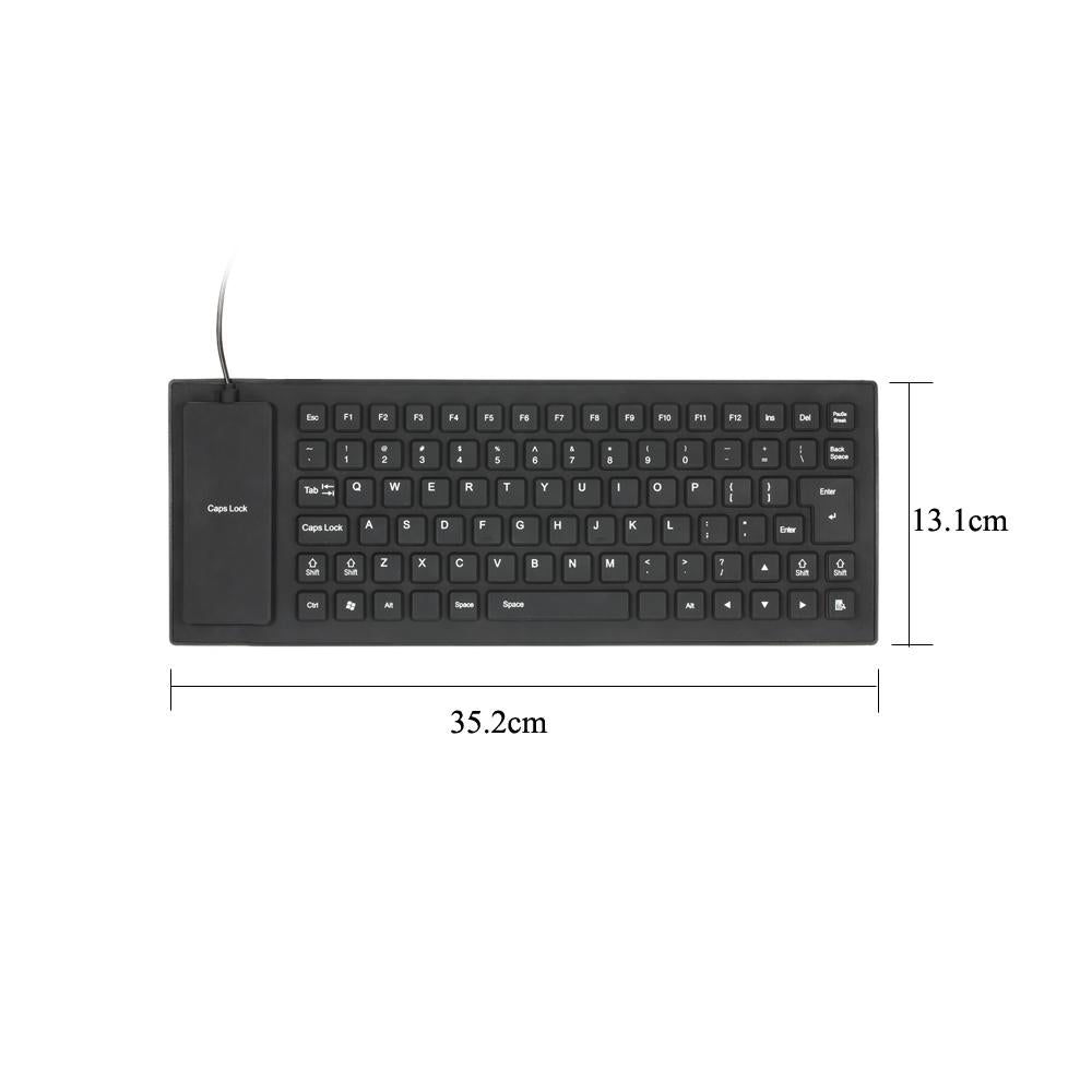 Wired USB Flexible Keyboard for Laptop Notebook and Desktop Computers