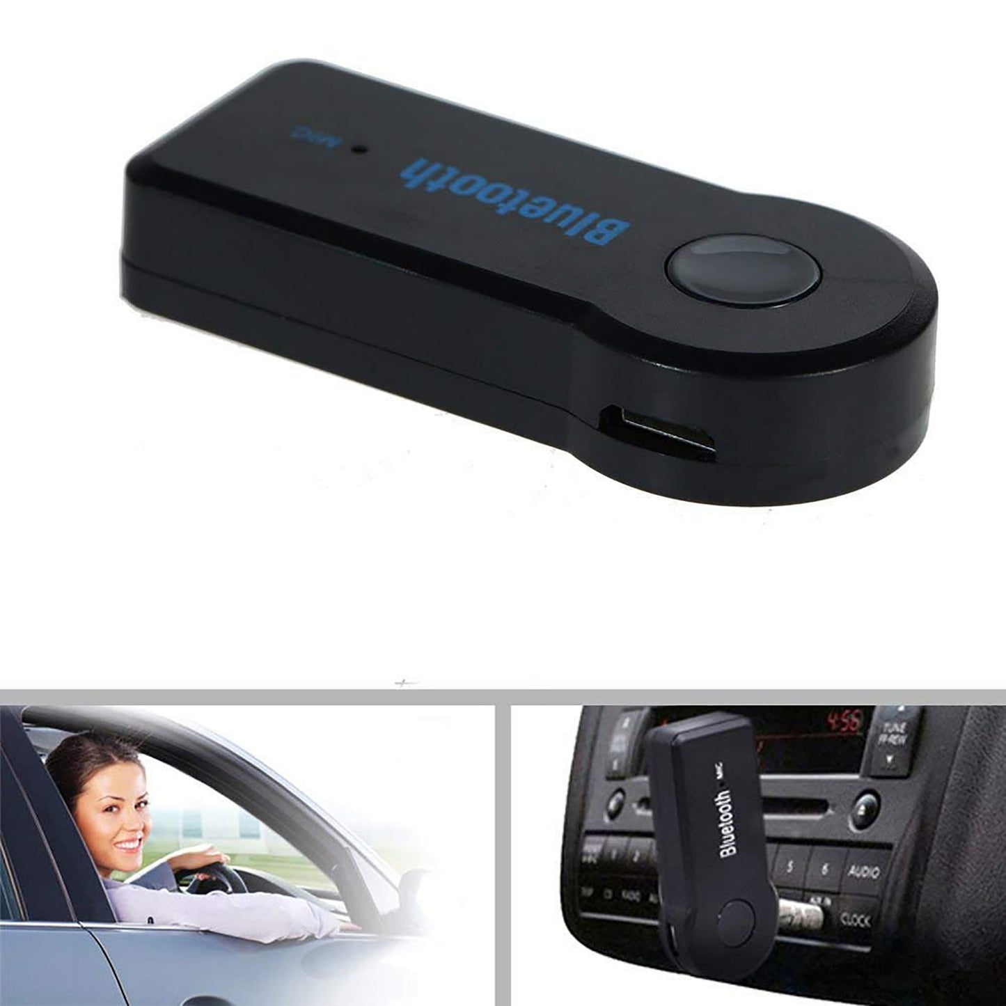 Rechargeable Car Bluetooth 3.0 Hands Free Audio Receiver with Handsfree Function Mic