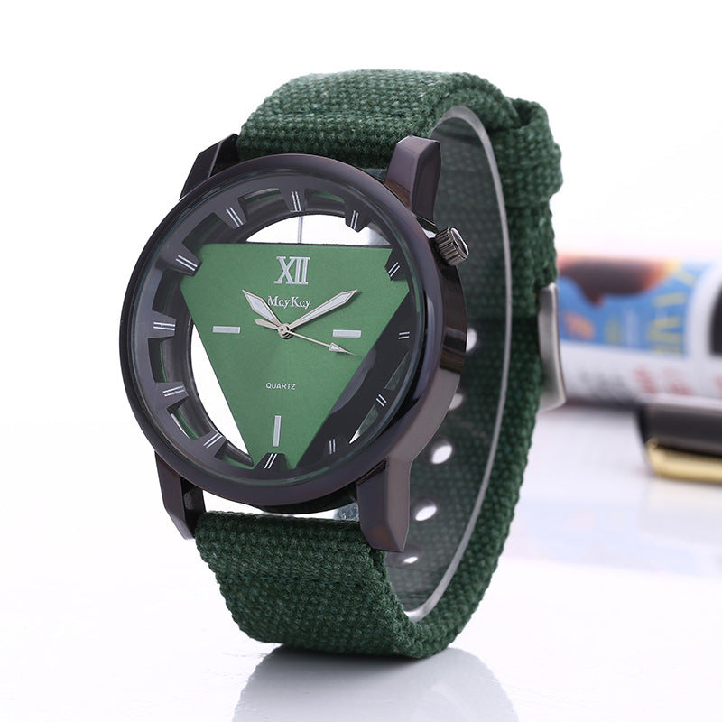 Trendy Canvas Strap Watch