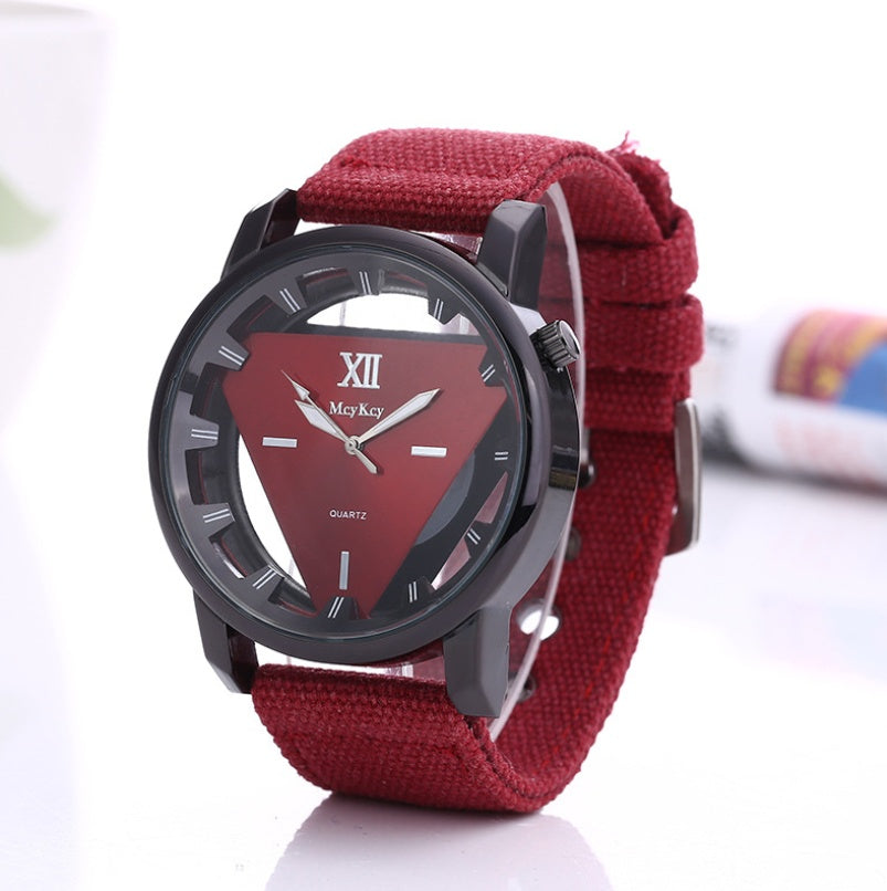 Trendy Canvas Strap Watch