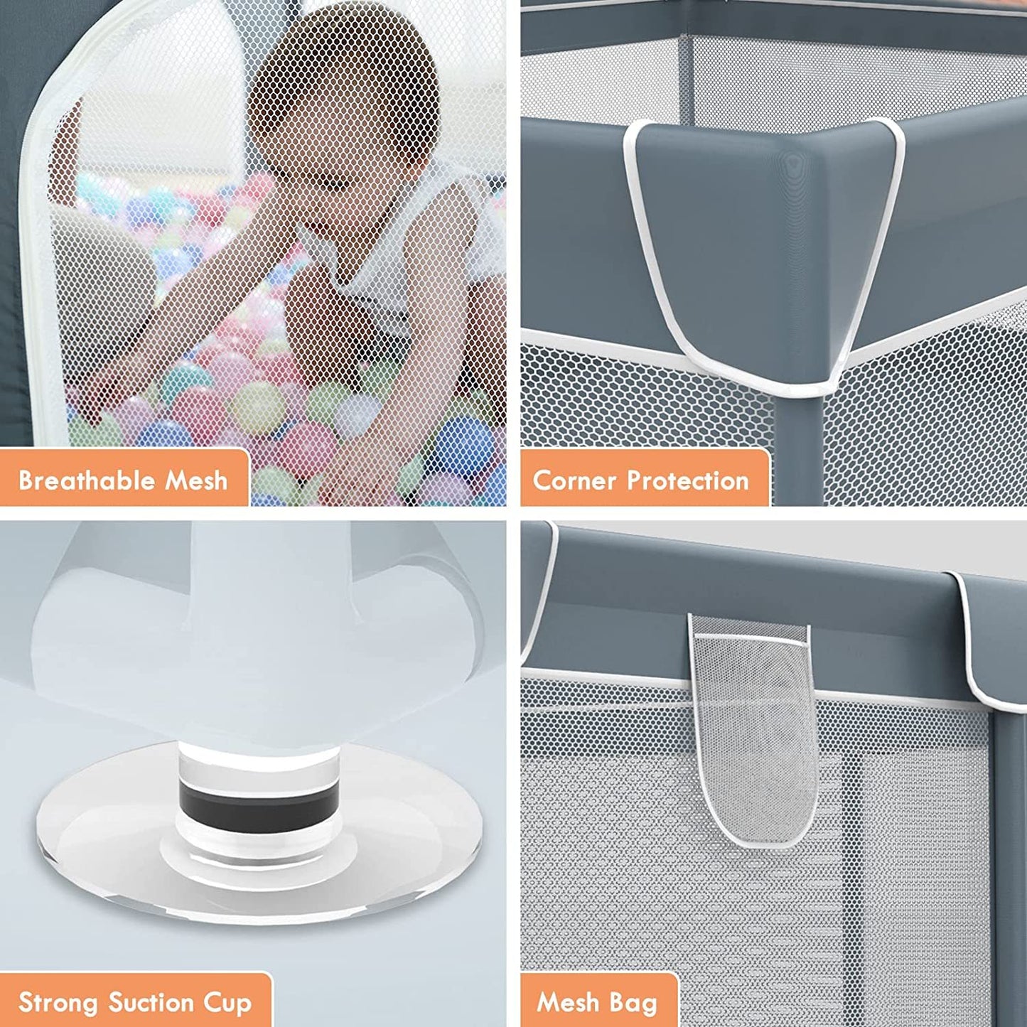 RAINBEAN's Extra Large and Sturdy Baby Playpen