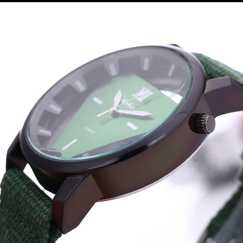 Trendy Canvas Strap Watch