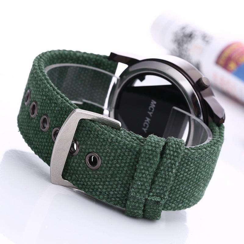 Trendy Canvas Strap Watch