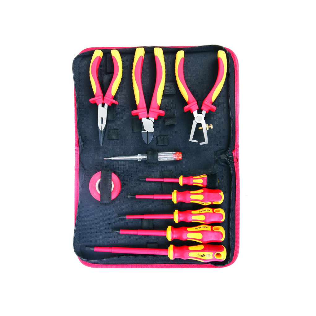 VDE 1000V 10Pc Tool Set Carry Bag