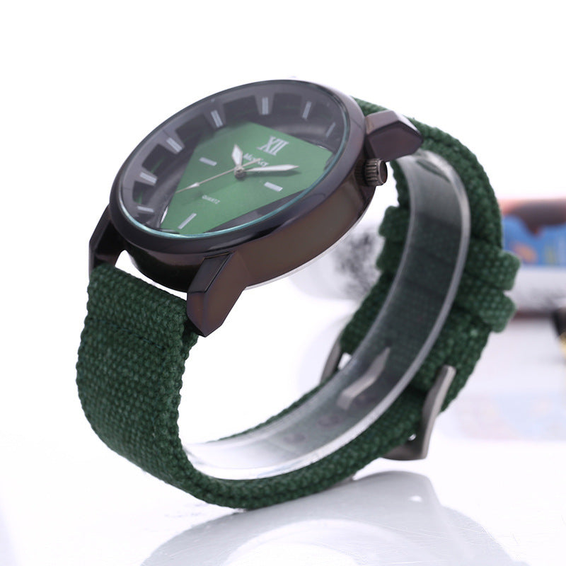 Trendy Canvas Strap Watch