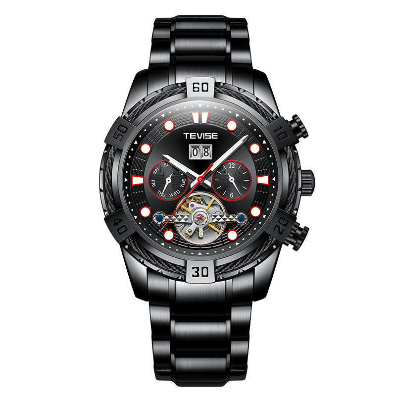 Men's Waterproof Watch with Chronograph and Date Display