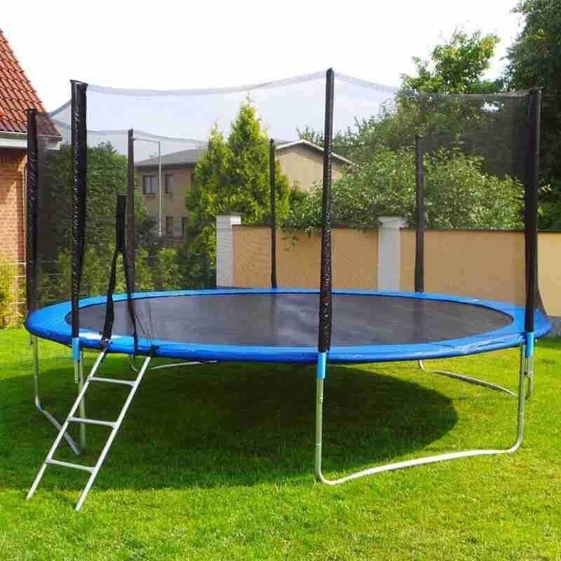 2 44m Outdoor Trampoline With Enclosure Safety Net.