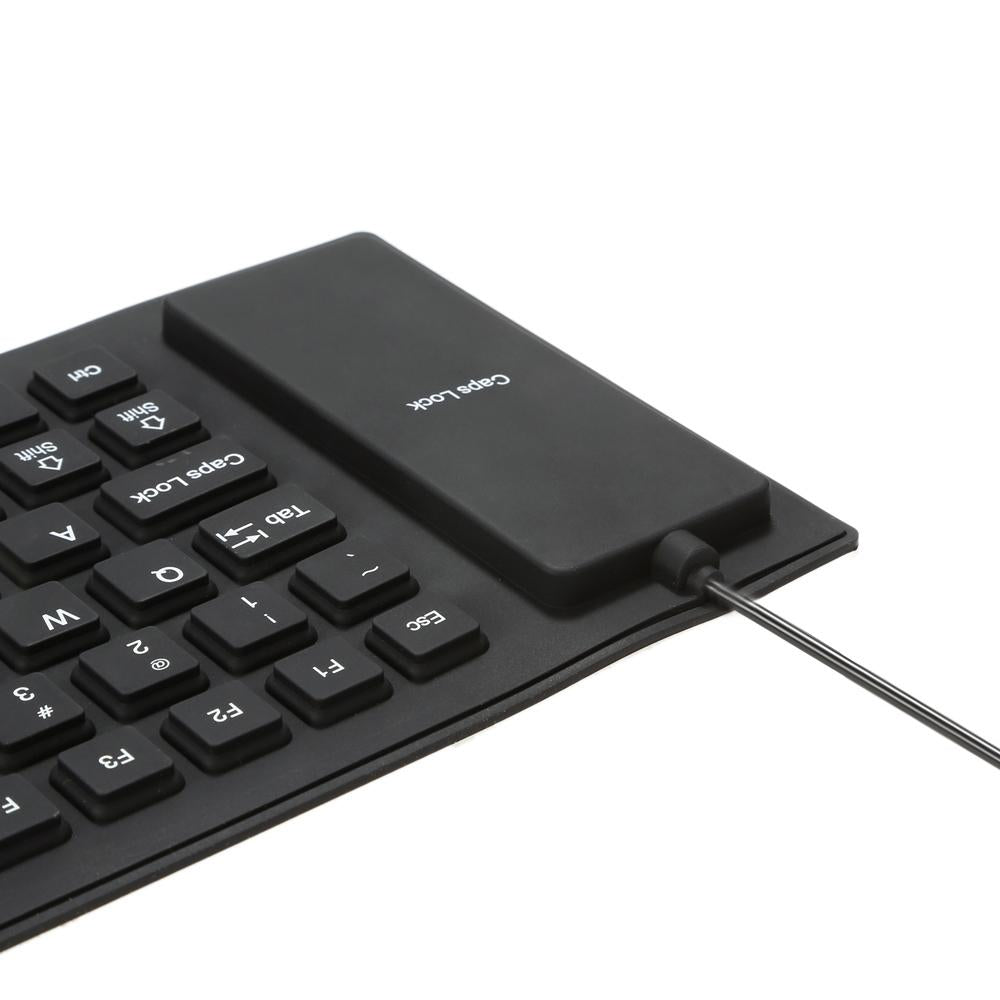 Wired USB Flexible Keyboard for Laptop Notebook and Desktop Computers