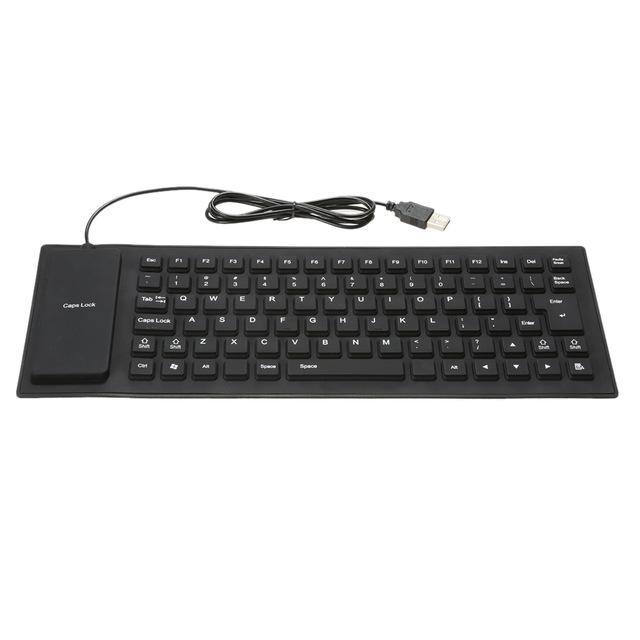 Wired USB Flexible Keyboard for Laptop Notebook and Desktop Computers