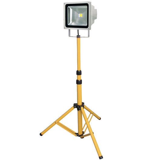 50W LED Flood Light Stand 2000x295mm 6400K Daylight.