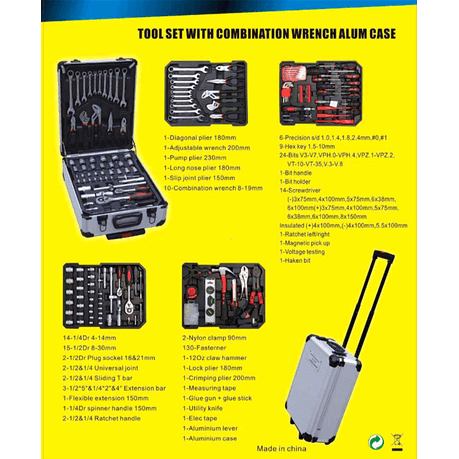 DIY 187 Piece Professional Tool Set