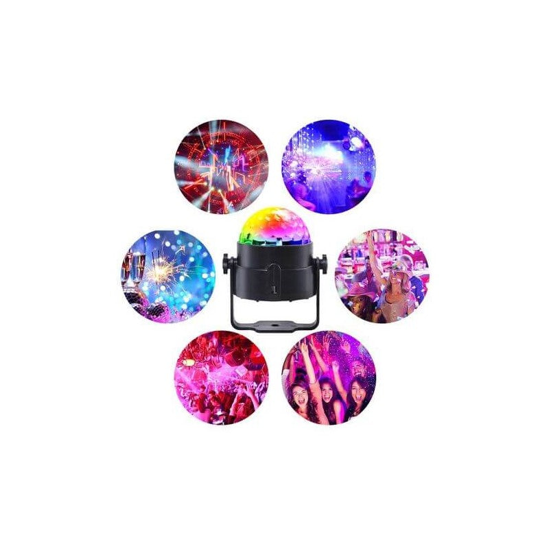 Round Multi Colour Remote Controlled Party Lamp