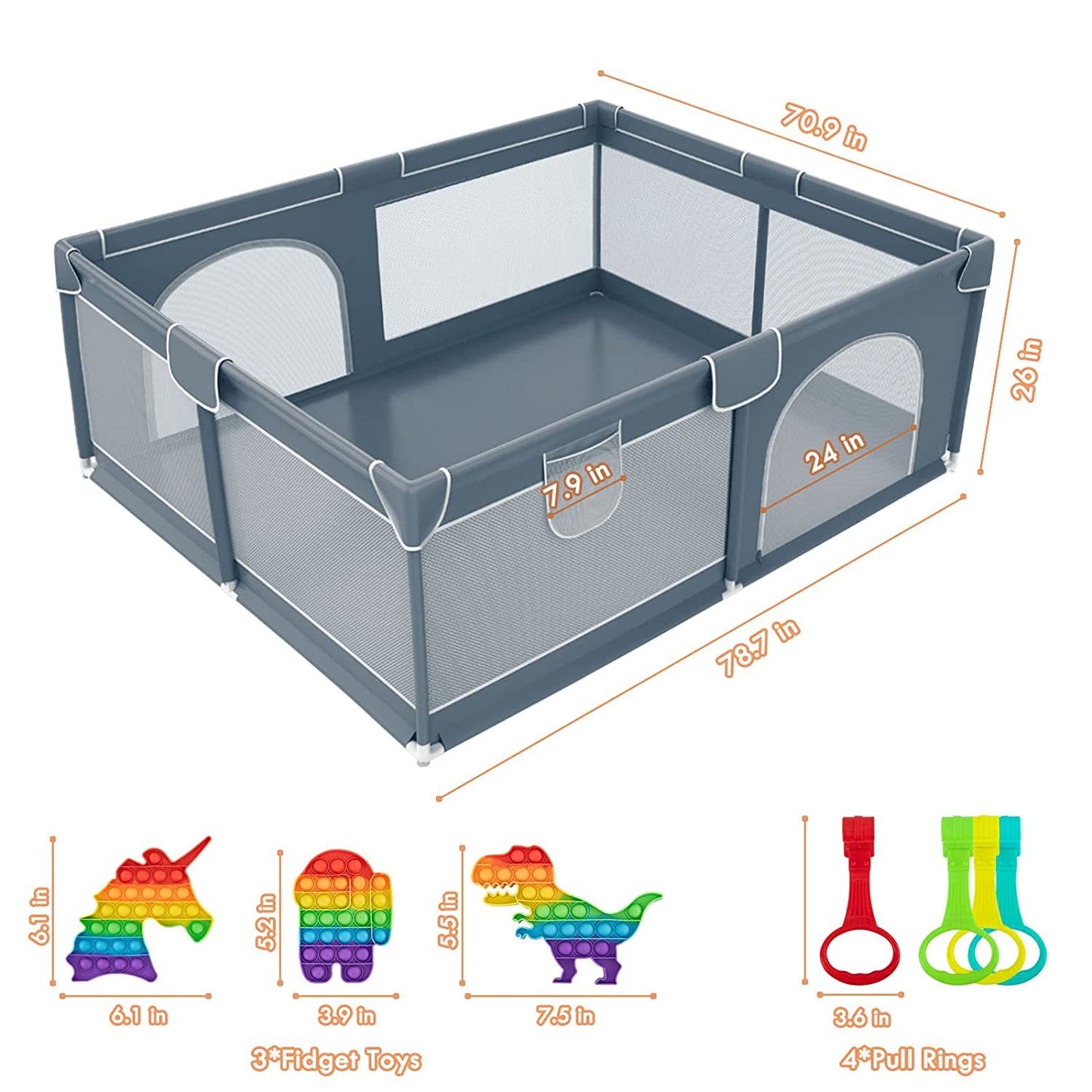 RAINBEAN's Extra Large and Sturdy Baby Playpen