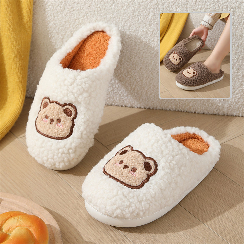 Cute Bear Couple Slippers