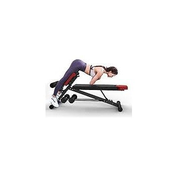 Abdominal Adjustable Utility Exercise Bench with Resistance Band