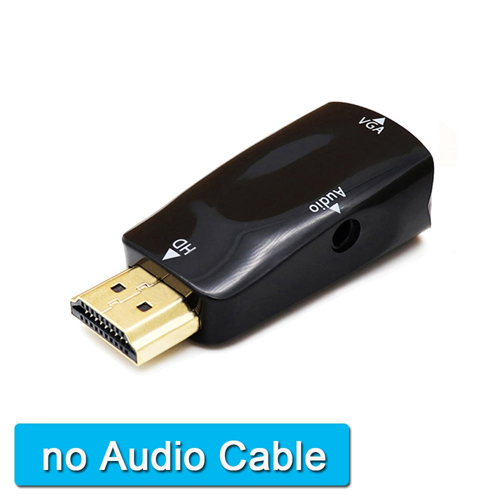 HDMI to VGA Cable Converter Adapter with 3.5mm Audio Jack