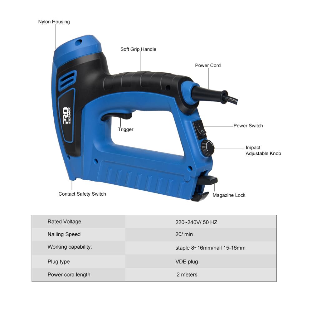 PROSTORMER 2000W Electric Nail Gun: Efficient Nailing and Stapling