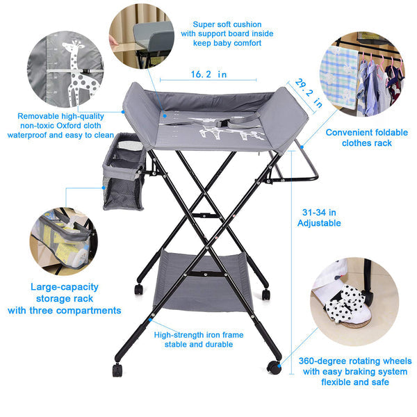 Multifunctional Adjustable Baby Changing Table