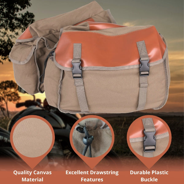 Canvas Saddle Pannier Bicycle / Bike Bag