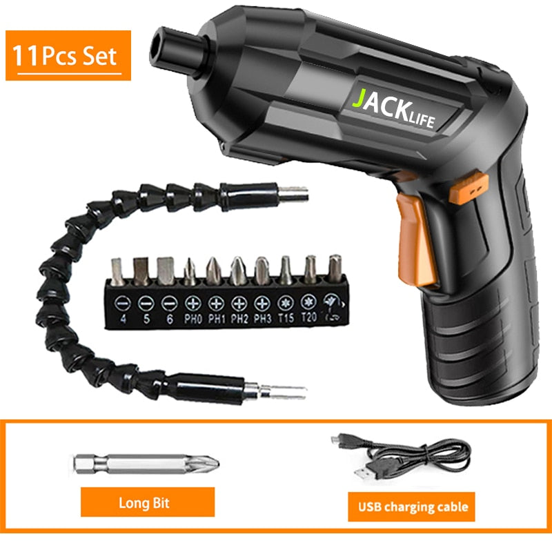 JACKLIFE 3.6V Cordless Impact Screwdriver Drill