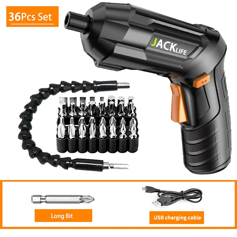 JACKLIFE 3.6V Cordless Impact Screwdriver Drill