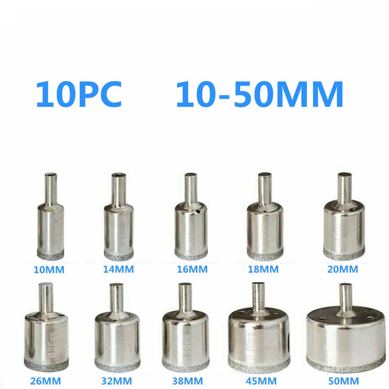 Diamond Coated HSS Drill Bit Set - 3-50mm