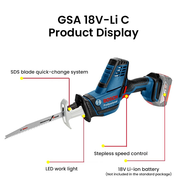 Bosch GSA 18V Cordless Reciprocating Saw