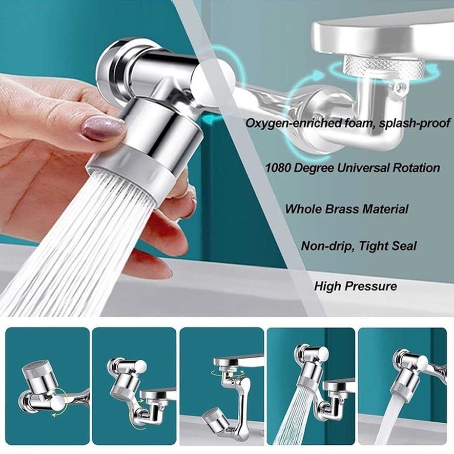 Universal 1080° Rotatable Faucet Sprayer Head