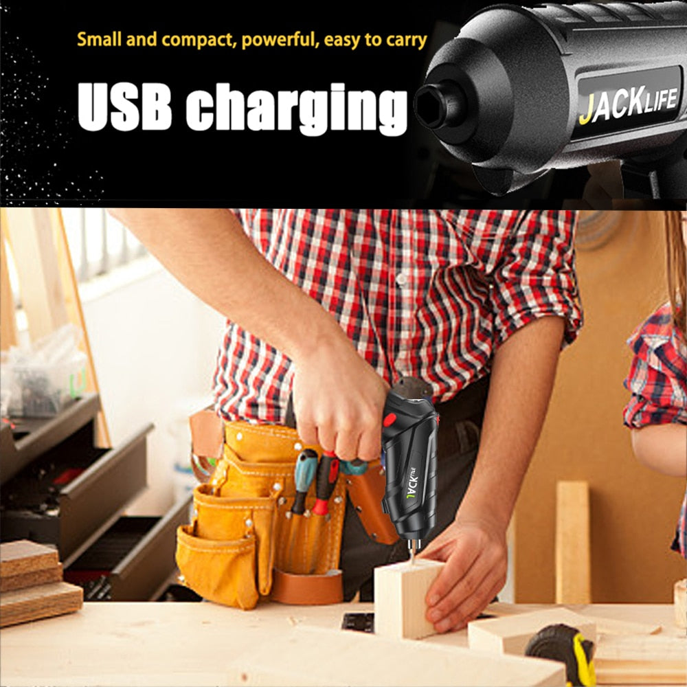 JACKLIFE 3.6V Cordless Impact Screwdriver Drill