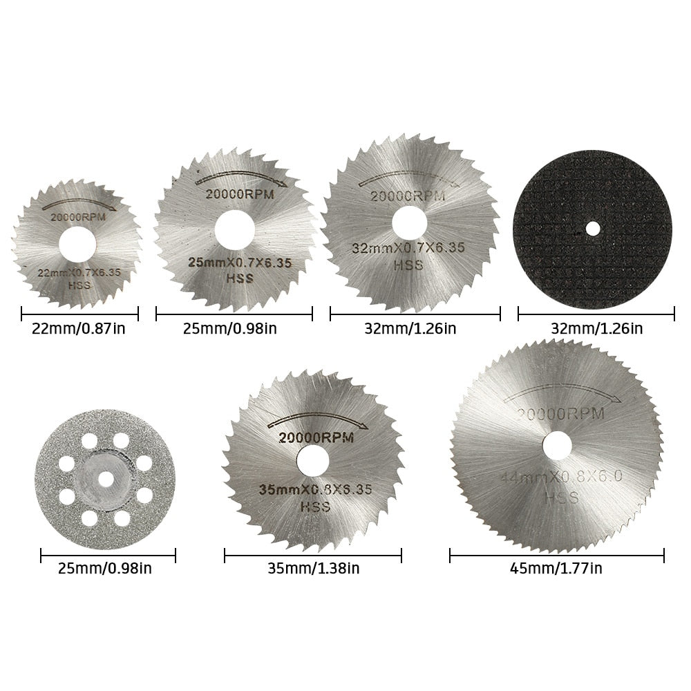 Mini Circular Saw Blade Set - 32/31/30 Pcs.