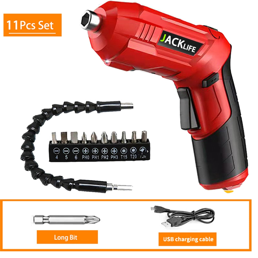 JACKLIFE 3.6V Cordless Impact Screwdriver Drill