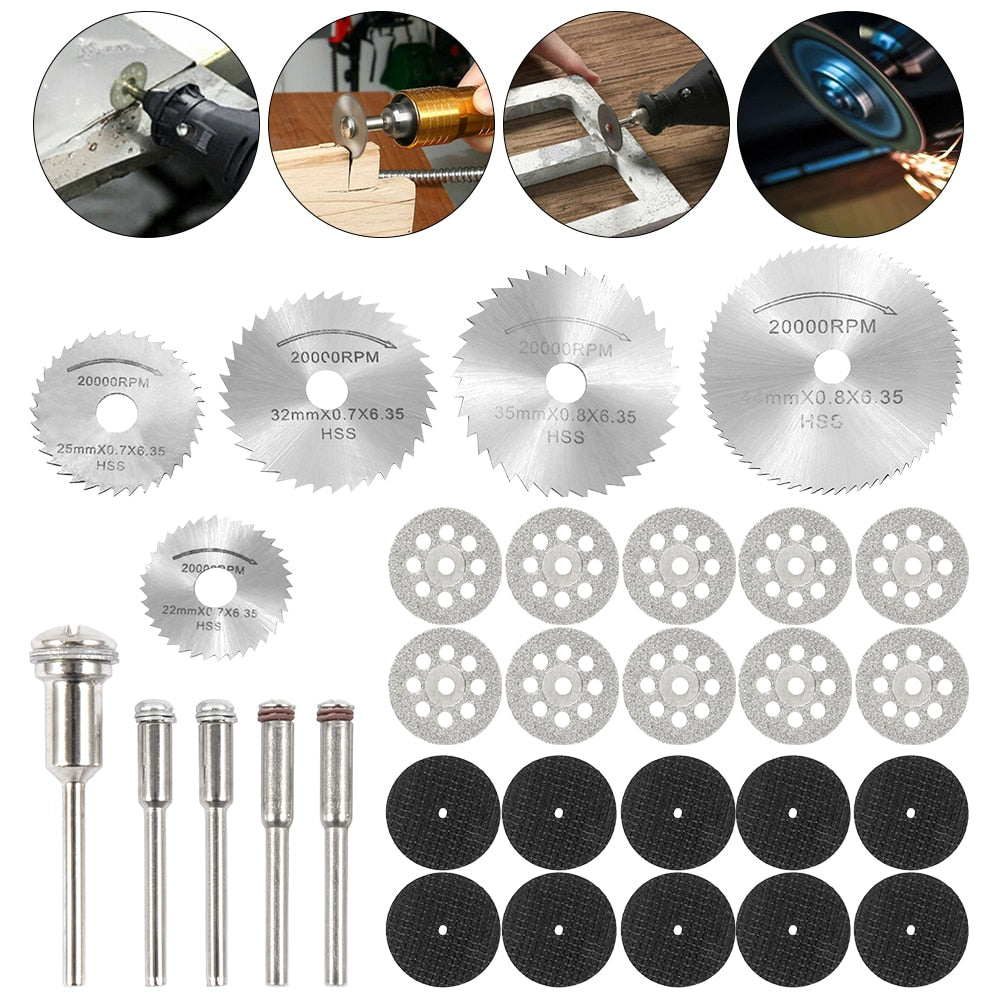 Mini Circular Saw Blade Set - 32/31/30 Pcs.