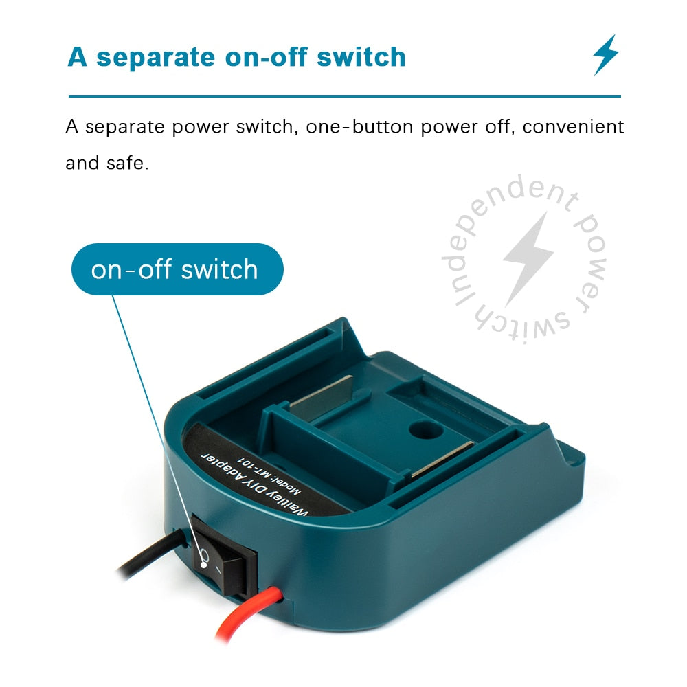 External Battery Adapter Converter Kit for MT Makita 14V/18V Battery