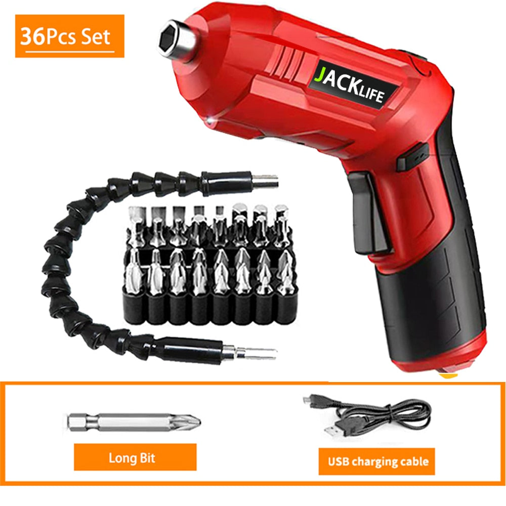 JACKLIFE 3.6V Cordless Impact Screwdriver Drill