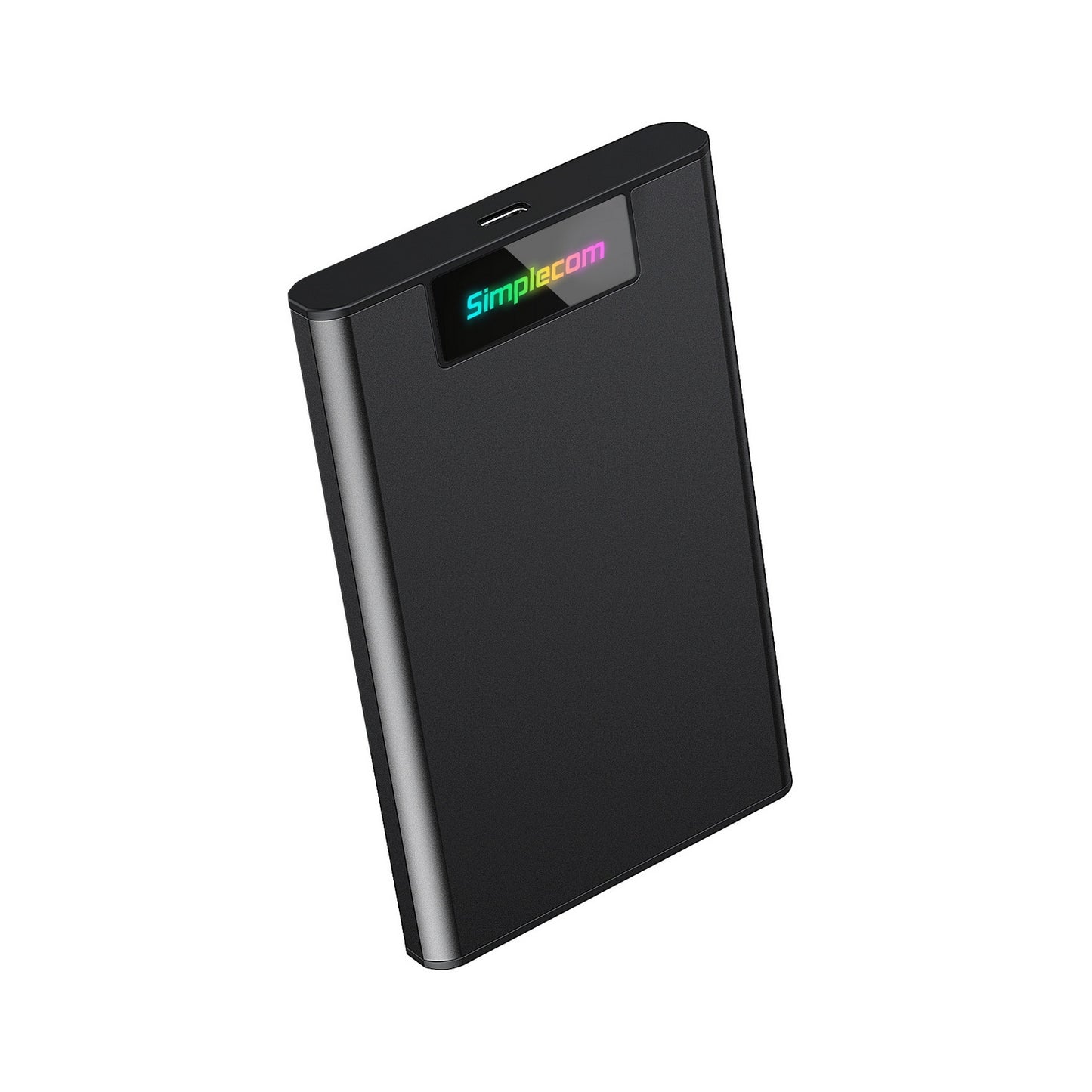 Simplecom SE239 Tool-free 2.5" SATA HDD SSD to USB-C Enclosure with RGB Lights USB 3.2 Gen 2