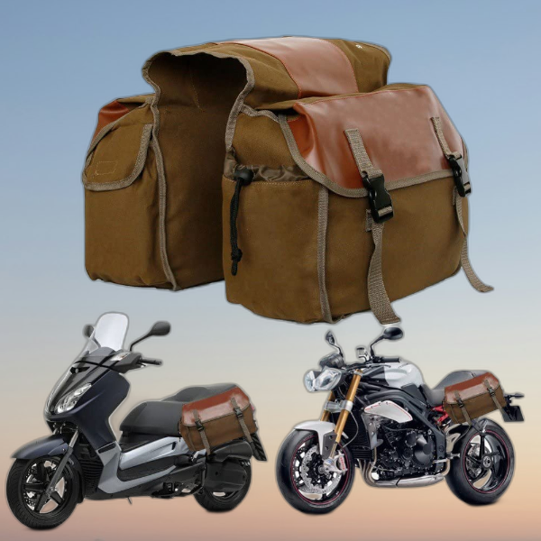 Canvas Saddle Pannier Bicycle / Bike Bag