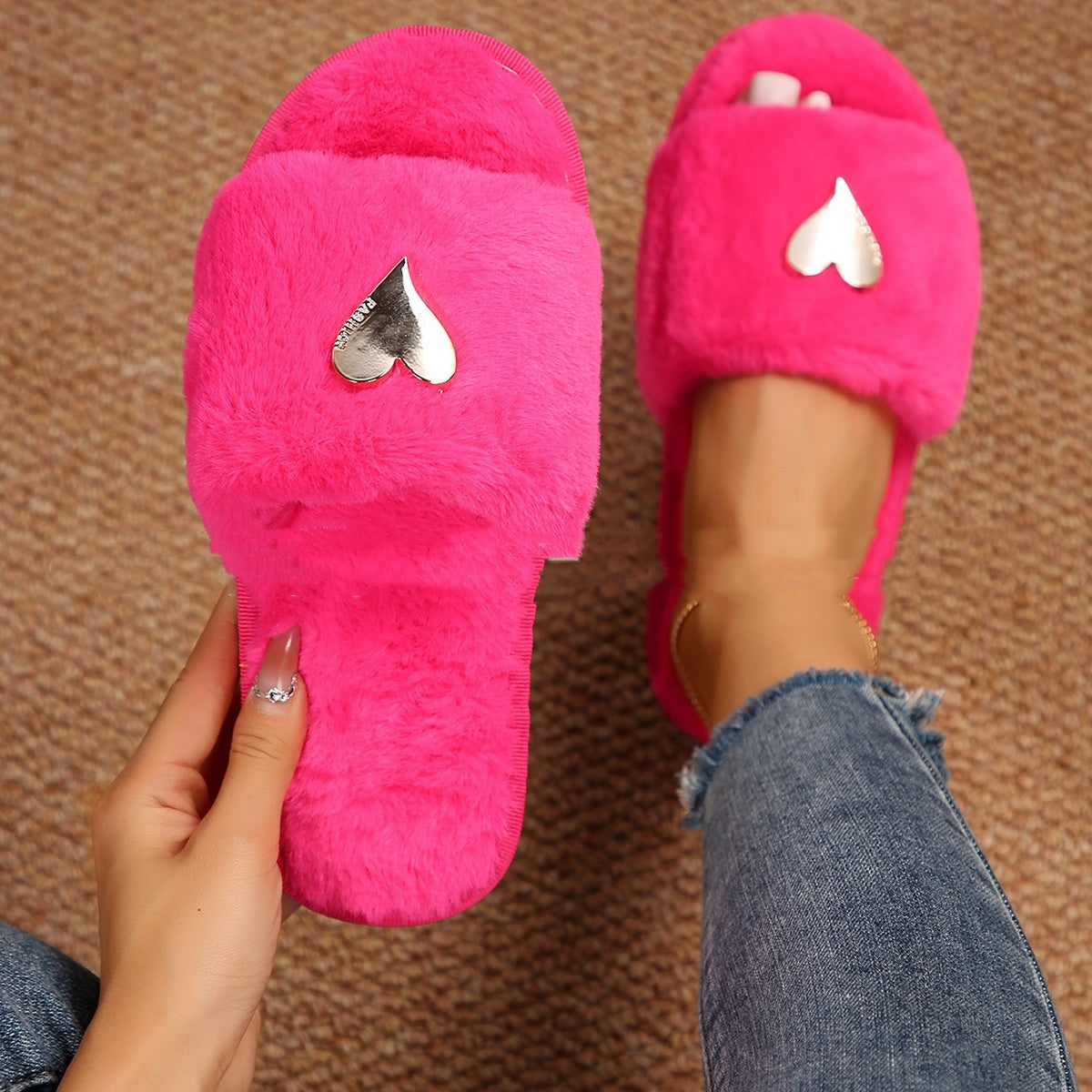 Soft, Warm, and Fluffy Indoor Slippers for Women