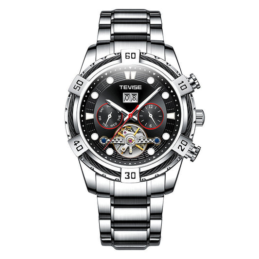 Men's Waterproof Watch with Chronograph and Date Display