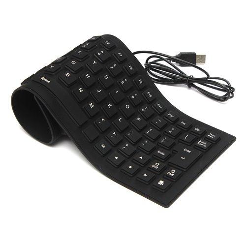 Wired USB Flexible Keyboard for Laptop Notebook and Desktop Computers