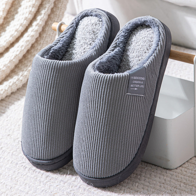 Non-slip Plus Velvet Cotton Slippers