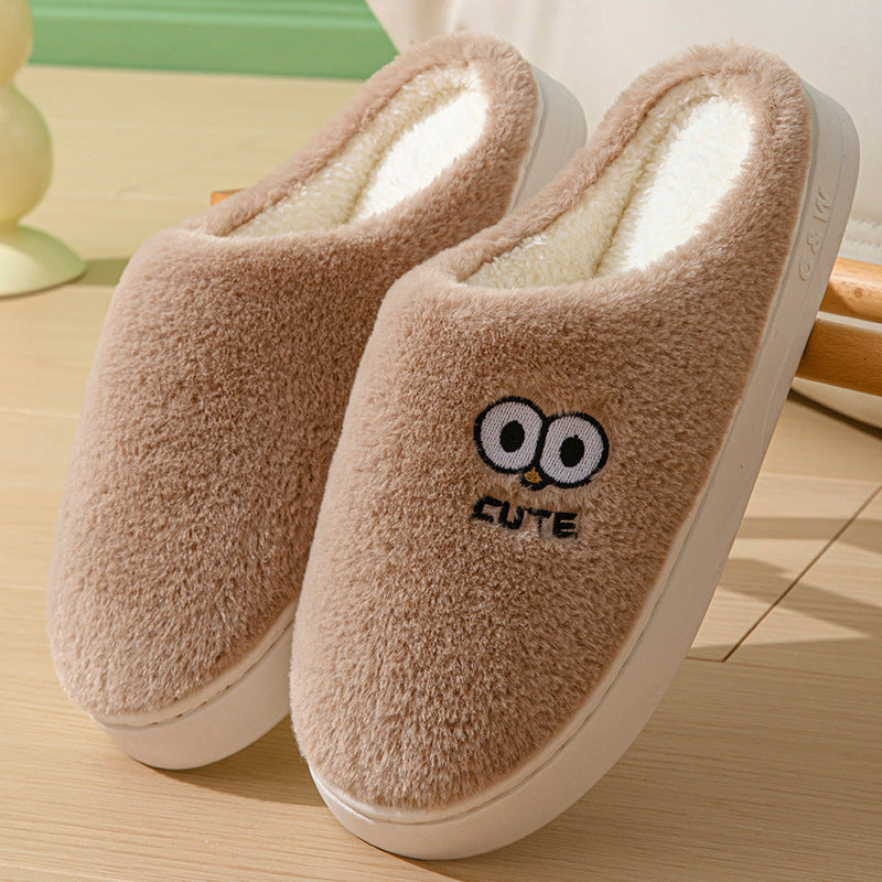 Adorable Big-Eye Couple Slippers