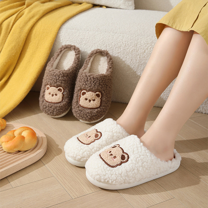 Cute Bear Couple Slippers