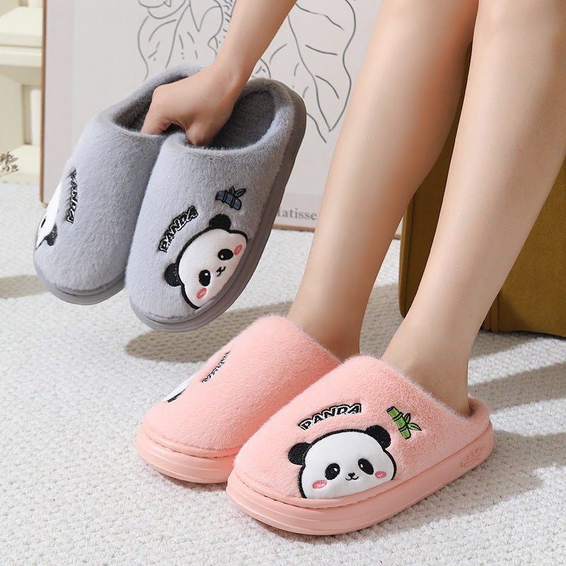 Cute Panda Couple Slippers