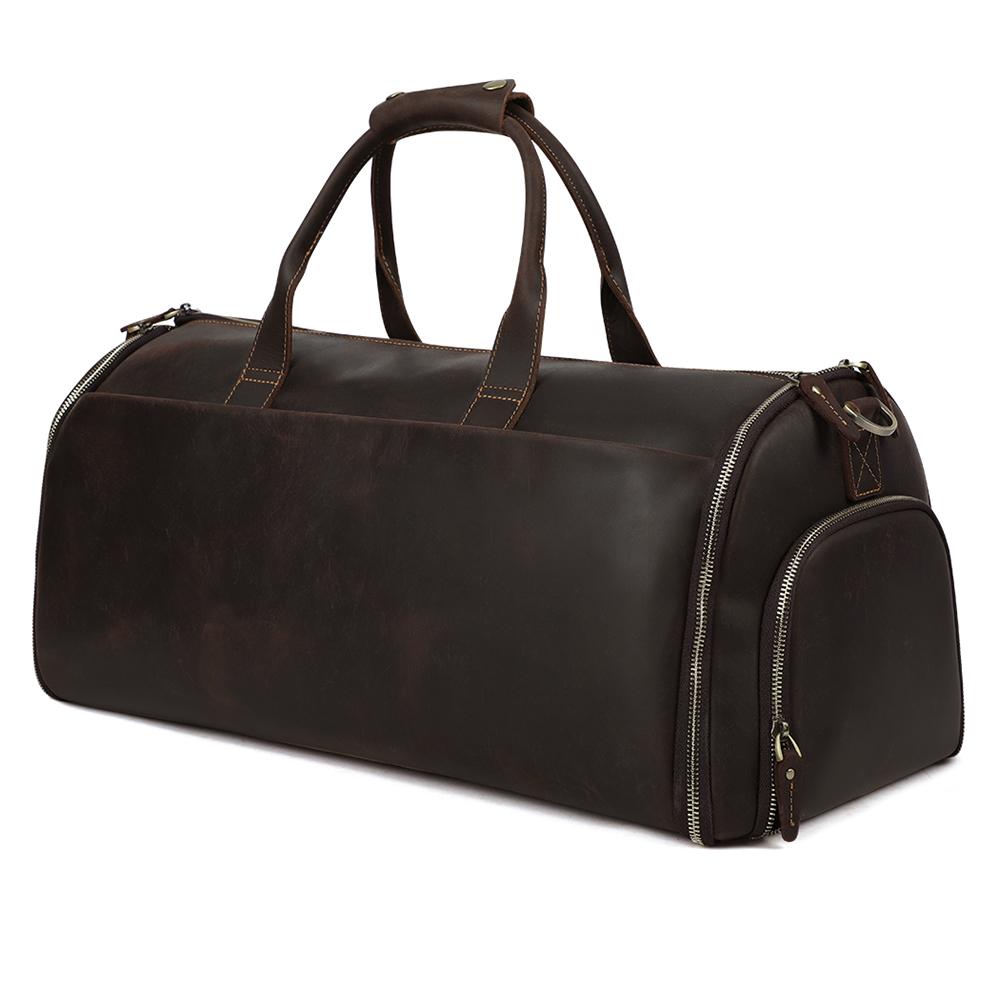 Genuine Leather Suit Travel Duffel Bag