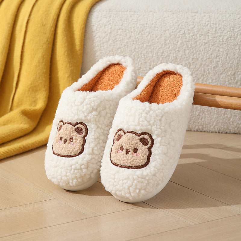 Cute Bear Couple Slippers