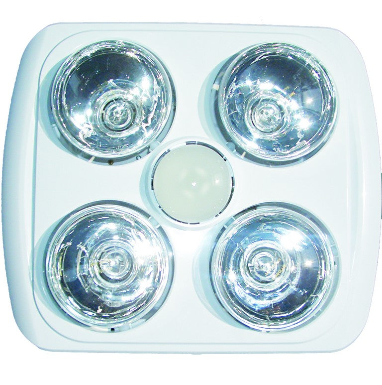 Bathroom Heating Lamp Light 4 Lamp Plastic Finish