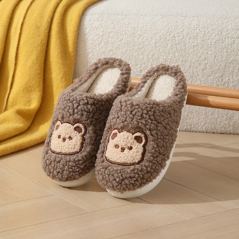 Cute Bear Couple Slippers