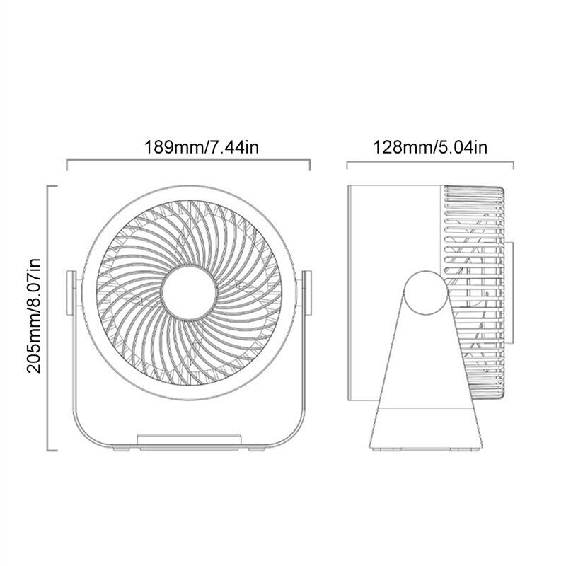  Portable Wireless Wall-Mounted Electric Fan - USB Charging - Ideal for Home, Office, and Travel