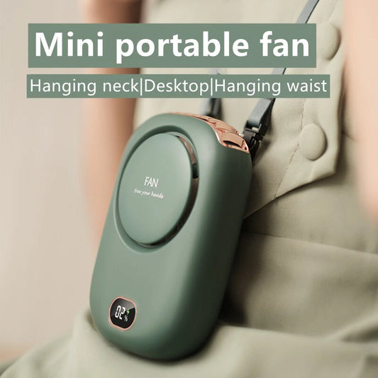 Turbo Mini Portable Fan - Rechargeable, Bladeless, Ultra Quiet - Perfect for Students, Outdoor Sports, and Travel